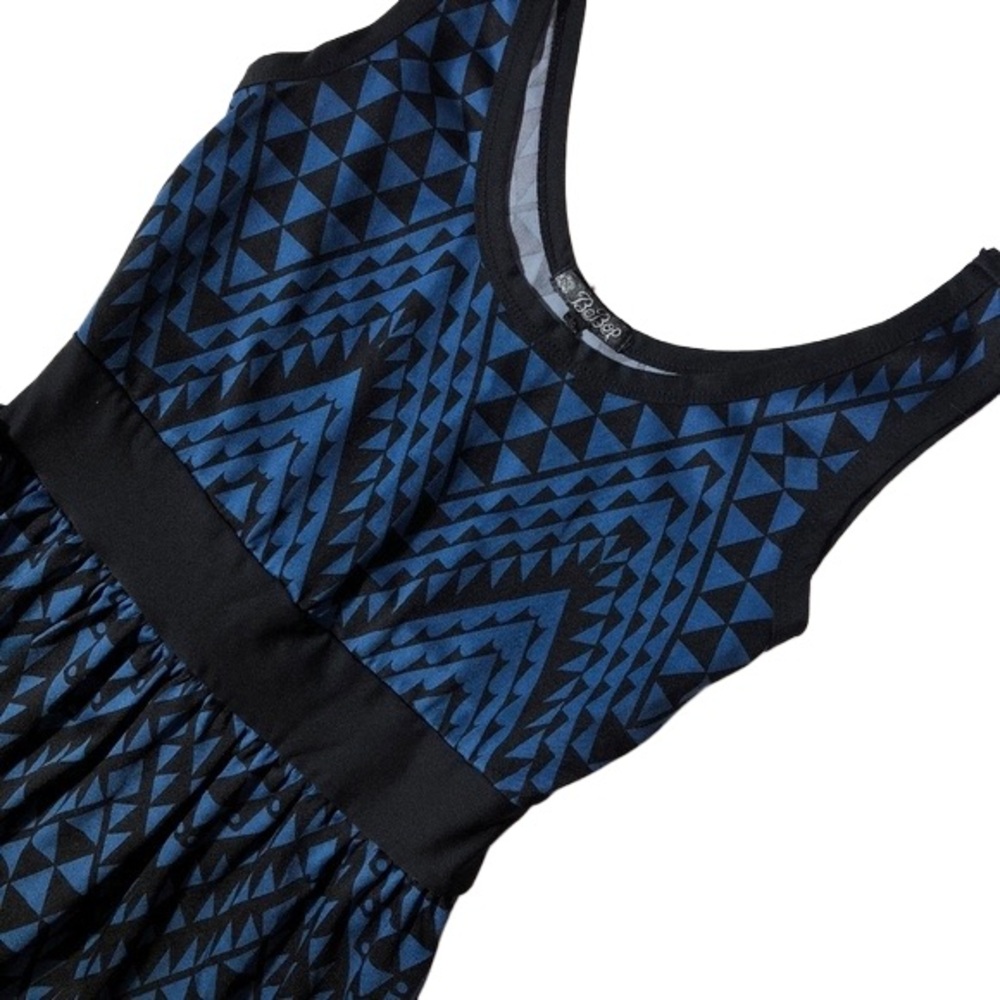 Blue and Black pattern dress